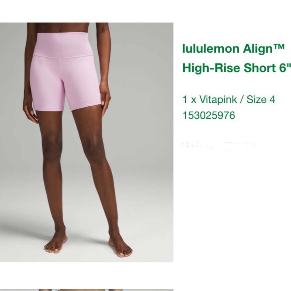 lululemon athletica Women's Align High-Rise Shorts - Light Pink
